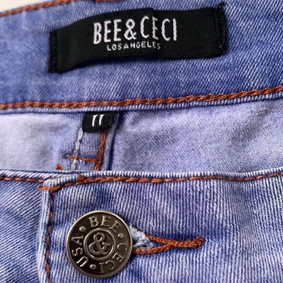 Bee & Ceci L.A. Distressed Patchwork Jeans Size 11( junior) - Picture 12 of 13